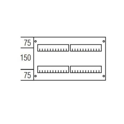 Пластрон с прорезями DIN150мм 300х500мм, 2ряда ABB ABB CombiLine-M AS222