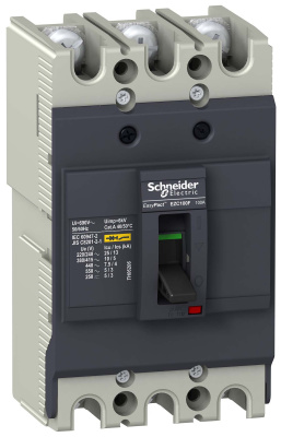 Автоматический выключатель 3P 80A 10kA Schneider Electric EasyPact EZC Schneider Electric EasyPact EZC EZC100F3080