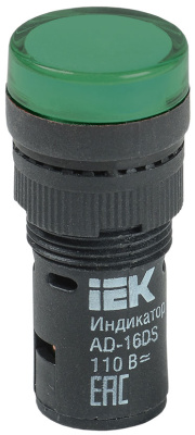 Лампа AD16DS (LED) матрица d16мм зеленый 24В AC/DC IEK IEK  BLS10-ADDS-024-K06-16