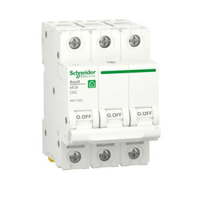 Автоматический выключатель 3P 63А (C) 6kA Schneider Electric Resi9 R9F12363