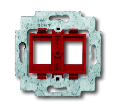 Механизм Суппорт для 2-х ModularJack разъемов AMP/ tyco Electronics, BTR, Krone, Radiall, LWL ABB BJE ABB BJE Механизмы 2CKA001753A9972