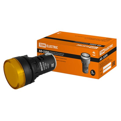 Лампа сигнальная LED матрица 22мм 110V ACDC желтый TDM AD-22DS TDM ELECTRIC AD-22DS SQ0702-0030