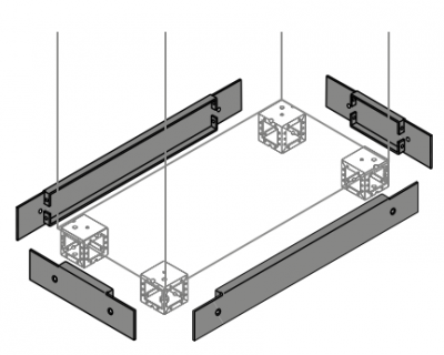 Фланец цоколя боковой 100x400мм ABB IS2 ABB IS2 ZN4000