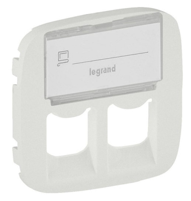 Накладка розетки телефонной/комп 2-ой RJ11/RJ45 с полем для надписи Legrand Valena Allure Жемчуг Legrand Valena Allure 755489