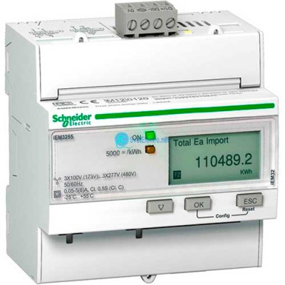 Счетчик электроэнергии трехфазный многотарифный iEM3255 Schneider Electric Schneider Electric  A9MEM3255R