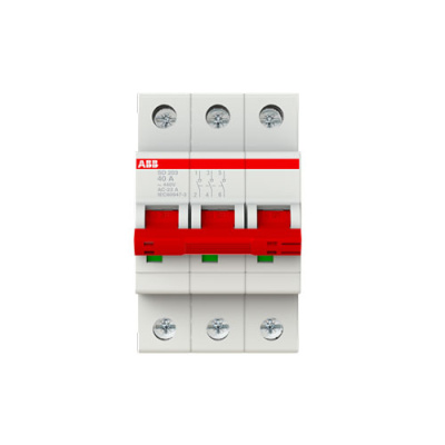 Рубильник модульный 3P 40A с красной ручкой ABB SD203 ABB  2CDD283101R0040