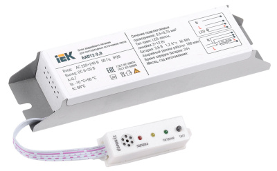 Блок аварийного питания для LED 70х158х28мм, аккумулятор Ni-MH 3.6V, 3ч, 1.2Ah, IP20 IEK БАП12-3.0 IEK БАП LLVPOD-EPK-12-3H