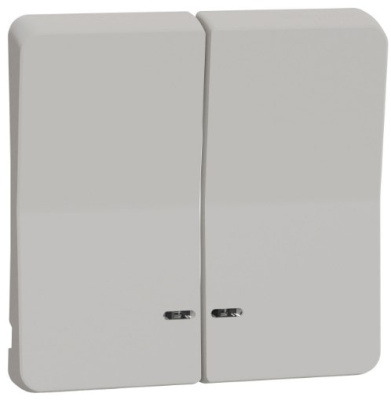 Клавиша 2-ая с линзой подсветки IP55 Schneider Electric Mureva Styl Белый Schneider Electric Mureva Styl MUR39205