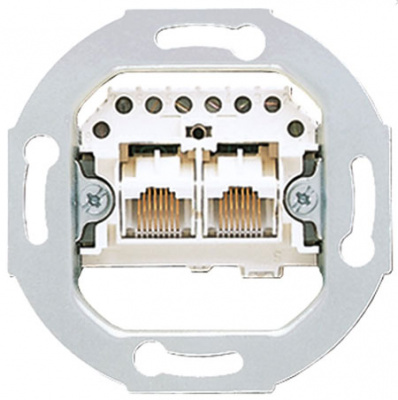 Механизм Розетка телефонная (IAE/UAE) 2×8 полюсов, для двух параллельных терминалов Jung Jung Jung Механизмы UAE2X8UPO