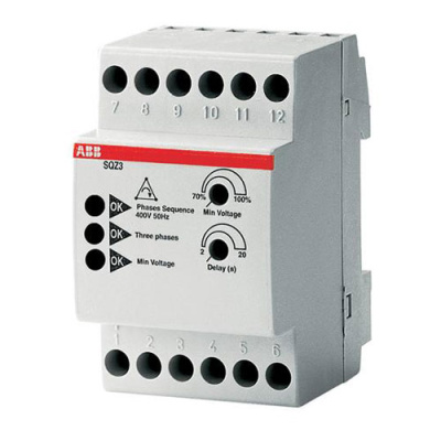 Реле контроля фаз 3Ф 1ПК 2-20с ABB SQZ3 ABB SQZ3 2CSM111310R1331