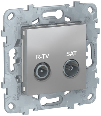 Розетка R-TV/SAT одиночная Schneider Electric Unica New Алюминий Schneider Electric Unica New NU545430