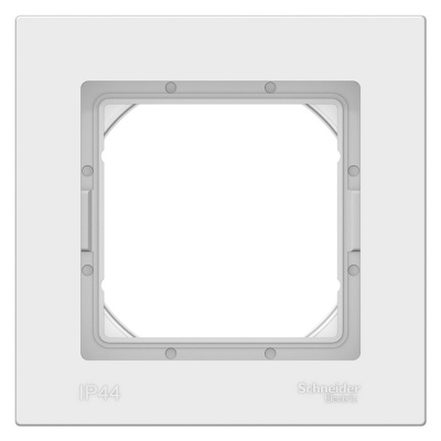 Рамка 1-постовая IP44 Schneider Electric AtlasDesign AQUA Белый Schneider Electric AtlasDesign ATN440101