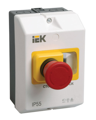 Защитная оболочка с кнопкой "Стоп" IP54 IEK IEK ПРК-32 DMS11D-PC55