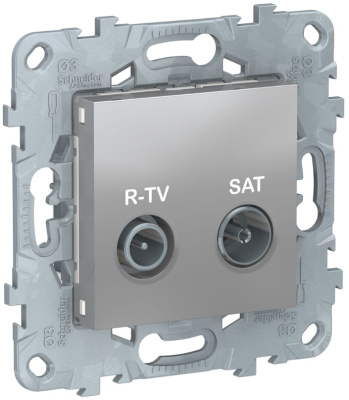 Розетка R-TV/SAT оконечная Schneider Electric Unica New Алюминий Schneider Electric Unica New NU545530