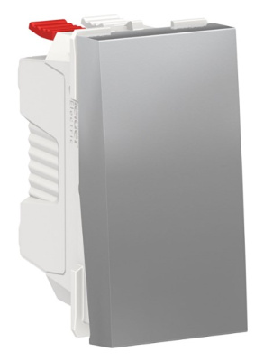 Выключатель 1-клавишный сх.1 10 AX 250В 1 модуль Schneider Electric Unica New Modular Алюминий Schneider Electric Unica New Modular NU310130