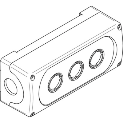 Корпус кнопочного поста MEP3-0 на 3 элемента пластиковый ABB ABB  1SFA611813R1000