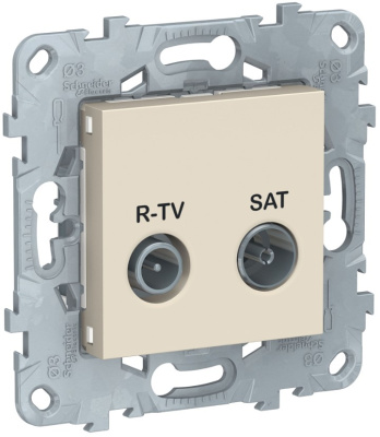 Розетка R-TV/SAT проходная Schneider Electric Unica New Бежевый Schneider Electric Unica New NU545644