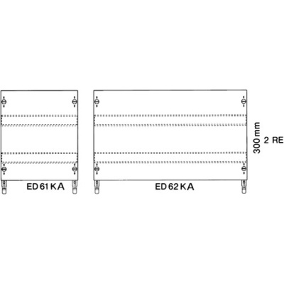 Модуль с DIN-рейкой 300мм, 2панели/2ряда ABB ABB CombiLine-M ED62KA