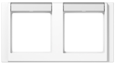 Рамка 2-постовая с полем для надписи горизонтальная Jung A 500 Белый Jung A серия A5820NAWW
