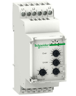 Реле контроля напряжения регулируемое 3Ф 220-480V IP30 Schneider Electric RM35TF30 Тelemecanique Zelio Control Schneider Electric  RM35TF30