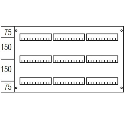 Пластрон с прорезями DIN150мм 450х750мм, 3ряда ABB ABB CombiLine-M AS233
