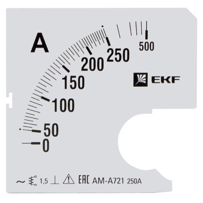 Шкала сменная для A721 250/5A-1,5 EKF PROxima EKF  s-a721-250