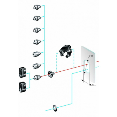 Замок с ключом стандартный под ключ с двумя бородками 3мм Schneider Electric Spacial CRN Schneider Electric Spacial Принадлежности NSYTDBCRN