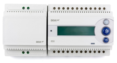 Терморегулятор с источником питания 24V для систем снеготаяния, -10°C +40°C, IP20 Devi DEVIreg 850 Devi DEVIreg 140F1084