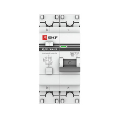 Дифференциальный автомат селективный 1P+N 50A/300mA EKF PROxima АД-32 EKF PROxima АД-32 DA32-50-300S-pro