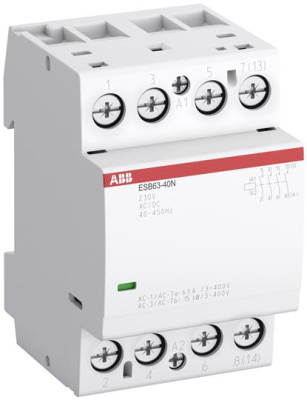 Контактор модульный 63A АС-1 4НО катушка 230В AC/DC ABB ESB63-40N-06 ABB  1SAE351111R0640