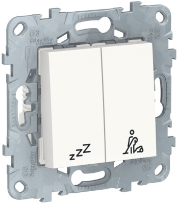 Кнопочный выключатель "Не беспокоить/Убрать номер" Schneider Electric Unica New Белый Schneider Electric Unica New NU521718