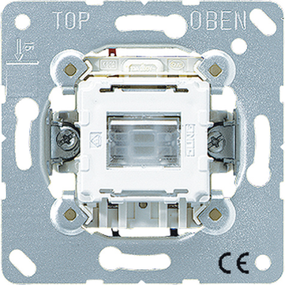 Механизм Переключатель кнопочный 1-клавишный c подсветкой с N-клеммой 10A Jung Jung Jung Механизмы 506KOTU