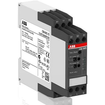 Реле контроля сопротивления изоляции CM-IWS.1S (1-100кОм) Uизм=250В AC/300В DC, 1ПК, емкость систмы 10 мкФ, винтовые клеммы ABB ABB  1SVR730660R0100