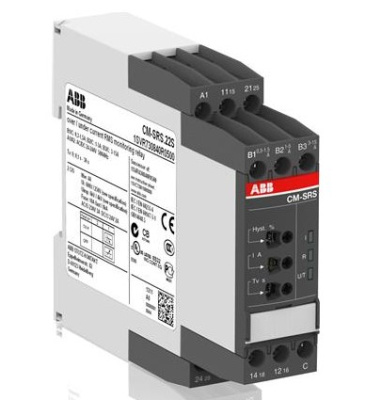 Реле контроля тока 1Ф 220-240V AC 0,3-15A 2ПК задержка 0,1-30с ABB CM-SRS.22S ABB CM-SRS 1SVR730841R1500