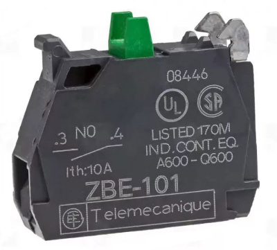 XB4/XB5 Блок контактный 1НО 3A 240В для кнопок и переключателей. Schneider Electric  Schneider Electric  ZBE101