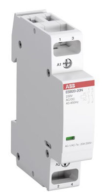 Контактор модульный 20A АС-1 1НО+1НЗ катушка 24В AC/DC ABB ESB20-11N-01 ABB  1SBE121111R0111