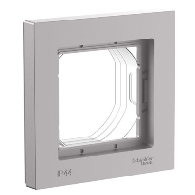 SE AtlasDesign Рамка 1-постовая Алюминий AQUA IP44 Schneider Electric AtlasDesign ATN440301