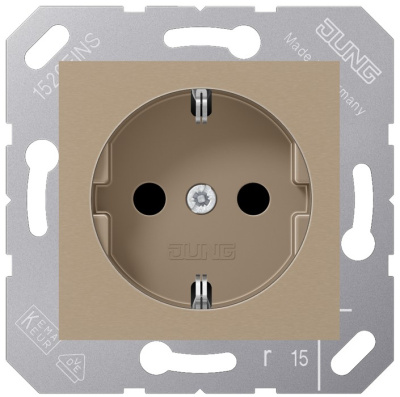 Механизм Розетка SCHUKO 16 A / 250 B ~ для откидной крышки Jung Бронзово-бежевый Jung Jung Механизмы CD5120BFBB