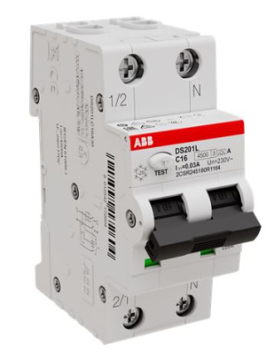 ABB Дифавтомат DS201L 1P+N 16A (C) 4,5кА типA 30mA ABB DS201L 2CSR245180R1164