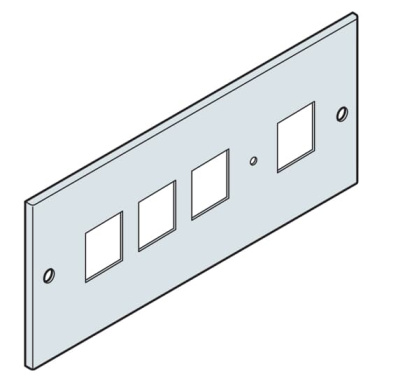 Панель модульная с 4 окнами 96x96мм для установки измерительных приборов 200x800мм ABB IS2 ABB IS2 EH3496K