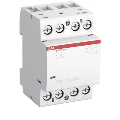 Контактор модульный 63A АС-1 4НО катушка 24В AC/DC ABB ESB63-40N-01 ABB  1SAE351111R0140