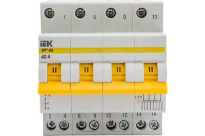 Выключатель-разъединитель трехпозиционный 4P 40А IEK ВРТ-63 IEK ВРТ MPR10-4-040