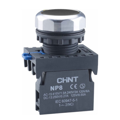 Кнопка управления NP8-10BN/2 без подсветки черная 1НО IP65 (R) CHINT CHINT  578647CHINT